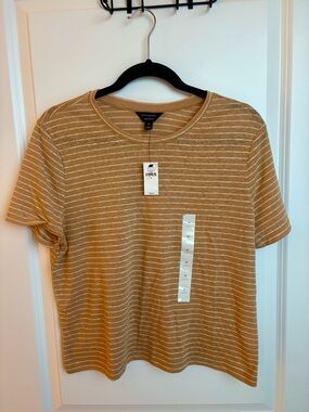 NWT Banana Republic Linen-Blend Striped Tee